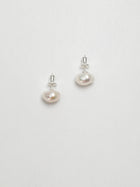 Pure Dew · White Baroque Freshwater Pearl Stud Earrings