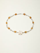 Warm Amber Rhythm · Citrine & Organic Pearl Necklace