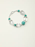 Verdant Isle · Amazonite, Clear Quartz & Pearl Bracelet