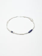 Celestial Rhythm · Lapis Lazuli & Organic Pearl Necklace
