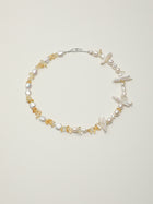 Golden Grain · Citrine & Organic Pearl Necklace