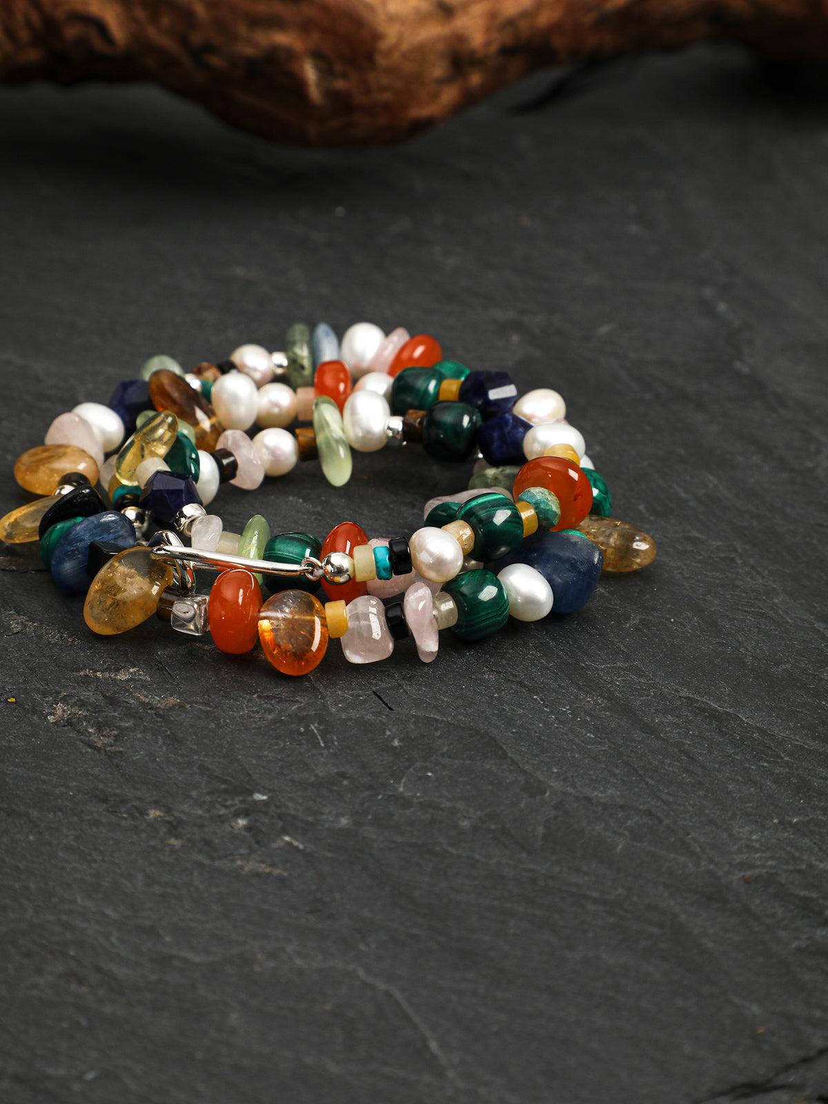 Myriad Spectrum · Multi-Gemstone & Pearl Necklace