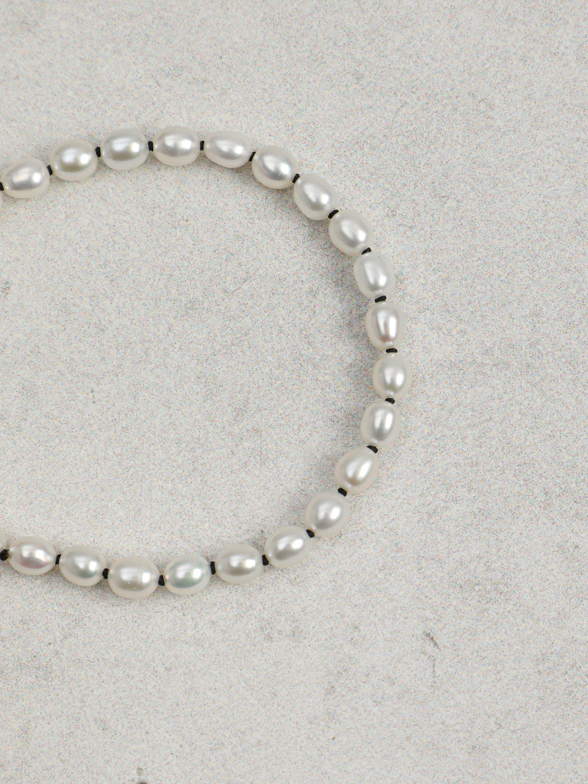 Aurora Seed · Flawless Pearl & Silver Loop Bracelet