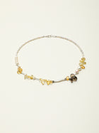Golden Ripple · Citrine & Smoky Quartz Pearl Necklace