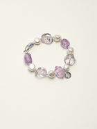 Violet Resonance · Amethyst, Double-Terminated Quartz & Baroque Pearl Bracelet