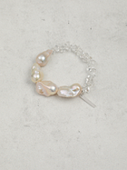 Frosted Pearl · Large Baroque Pearl & Crushed Ice Quartz Bracelet