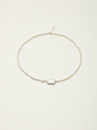 Lunar Tide · Smooth Baroque Pearl & Silver Nugget Choker