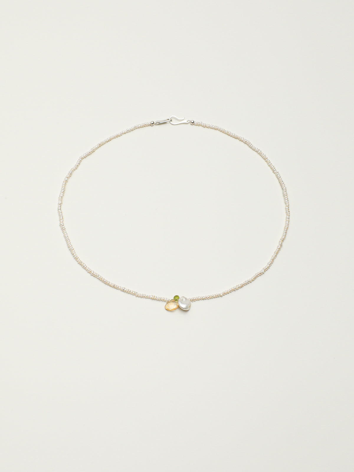 Pure Ripples · Peridot, Citrine & Pearl Pendant Necklace