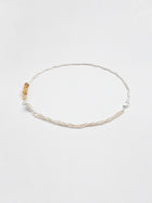 Luminous Flow · Citrine & Organic Pearl Long Necklace