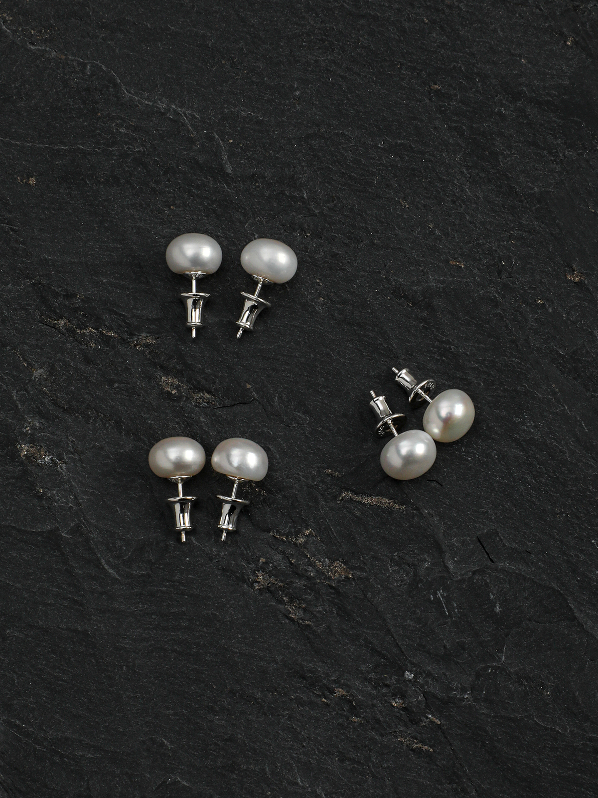 Luminous Glow · 5A Freshwater Pearl Stud Earrings