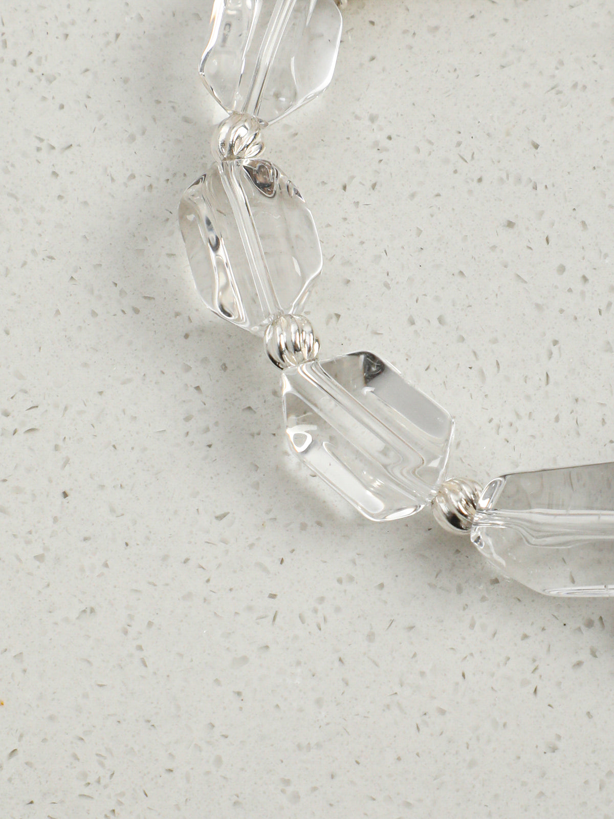 Moon Ripple · Double-Terminated Quartz, Smoky Quartz & Pearl Bracelet