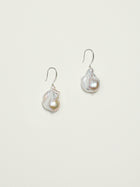 Ocean Ripple · Statement Baroque Pearl Drop Earrings