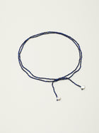 Starry Indigo · Lapis Cube & Petal Pearl Long Strand