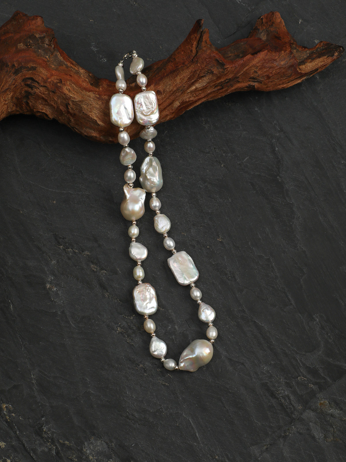 Cloud Mirage · Multi-Shape Baroque Pearl Necklace