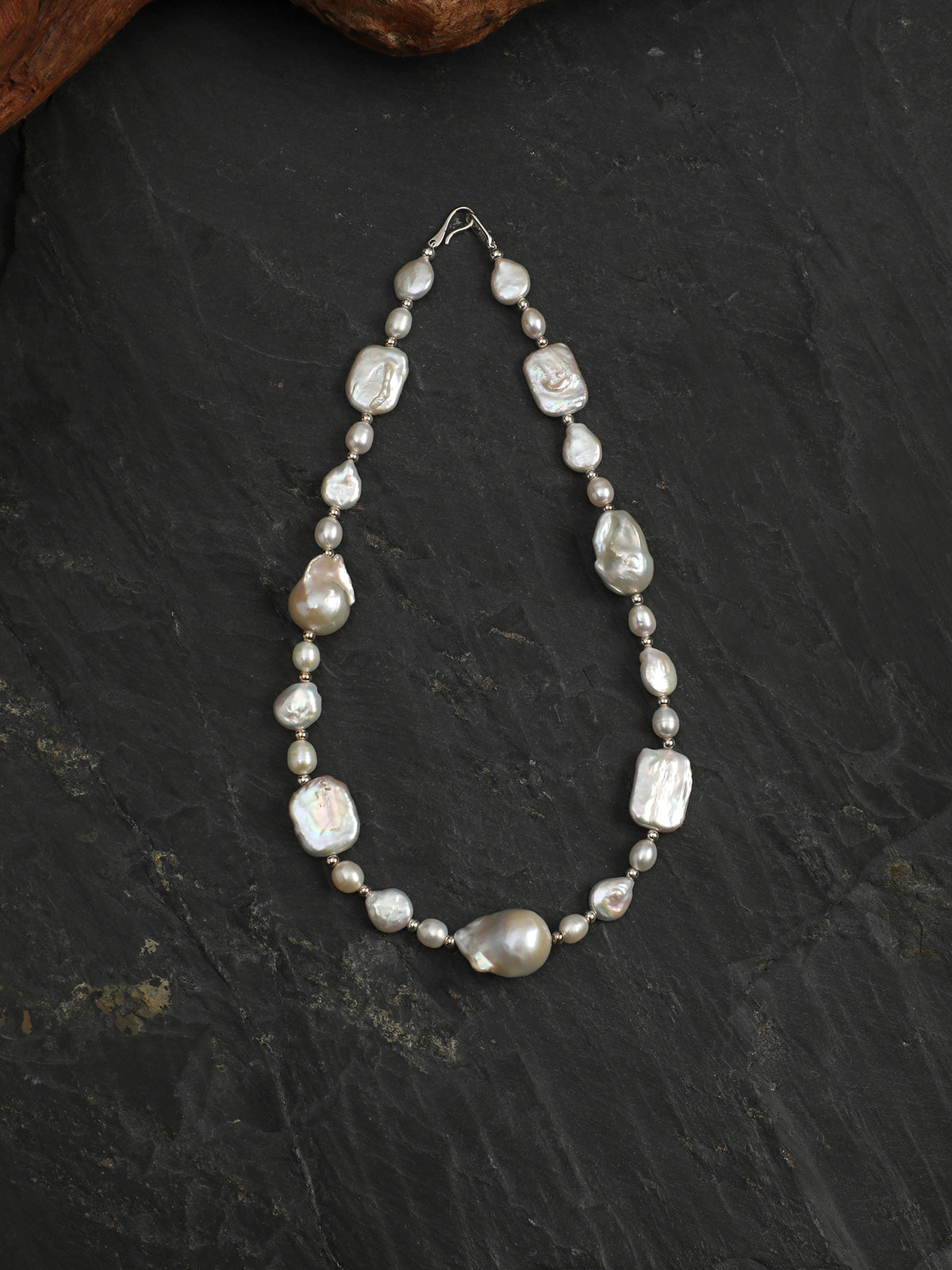 Cloud Mirage · Multi-Shape Baroque Pearl Necklace