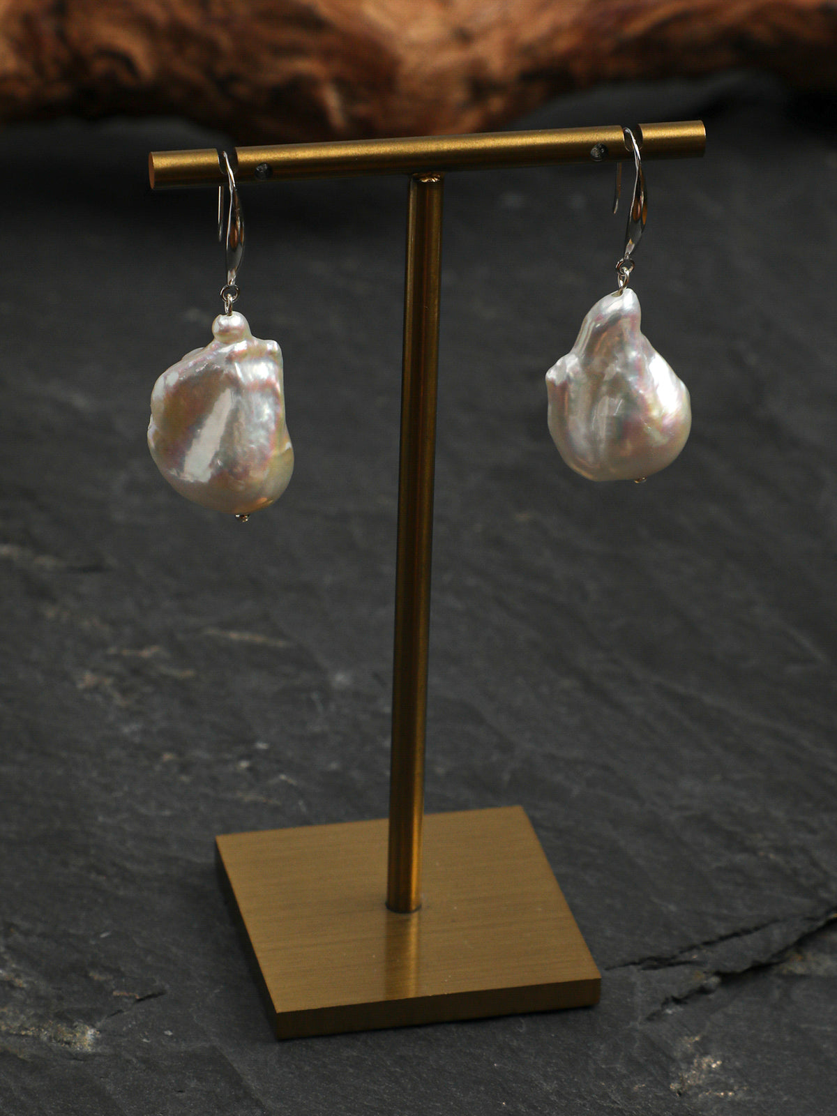 Ocean Ripple · Statement Baroque Pearl Drop Earrings