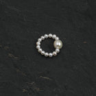 Pure Pearl · Focal Round & Seed Pearl Stretch Ring