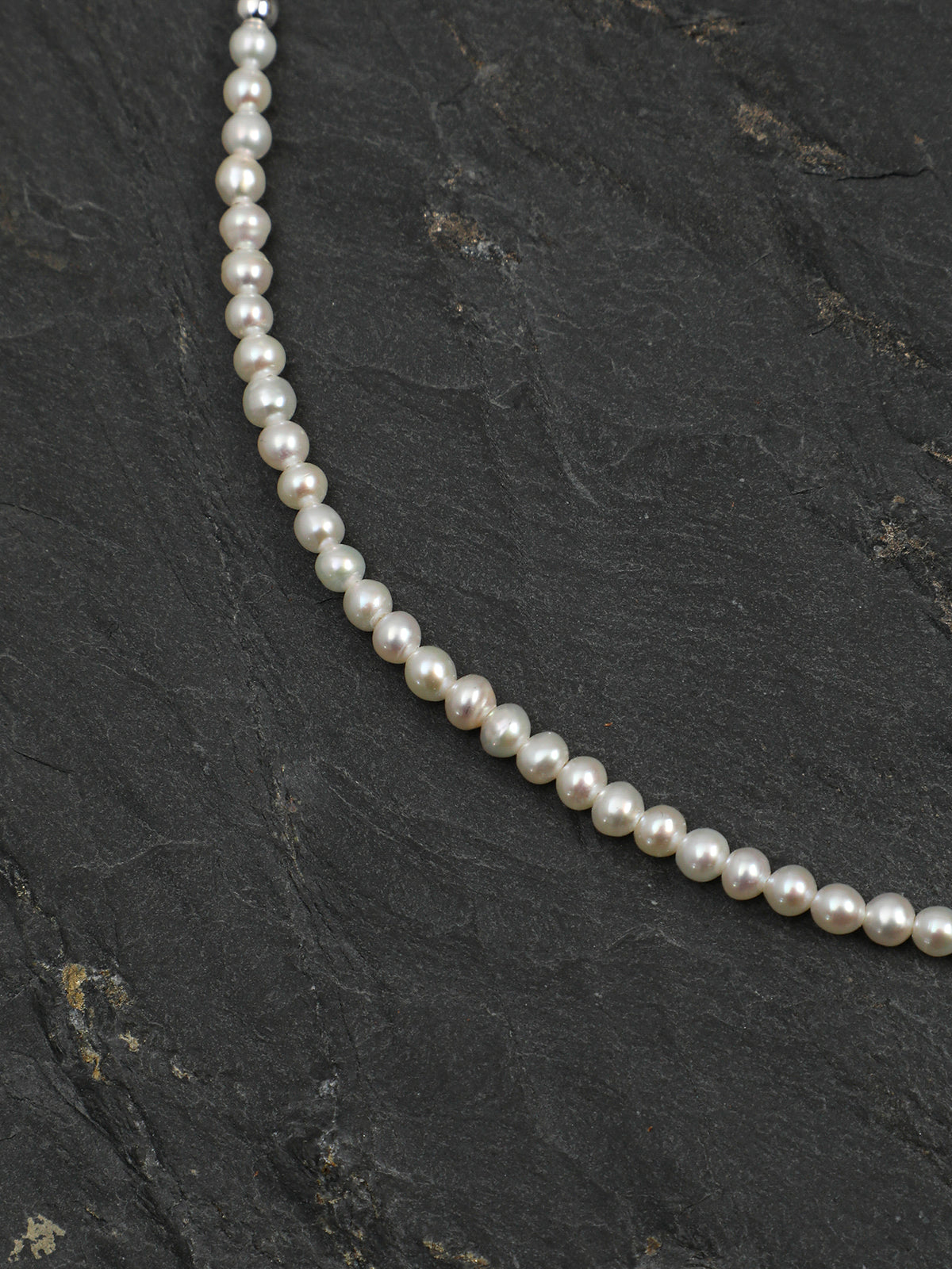 Wandering Shadow · Clear Quartz & Pearl Pendant Necklace