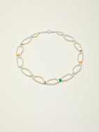 Woven Waves · Multi-Gemstone & Organic Pearl Necklace