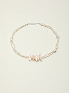 Feathered Plumes · Organic Pearl & Clear Quartz Necklace