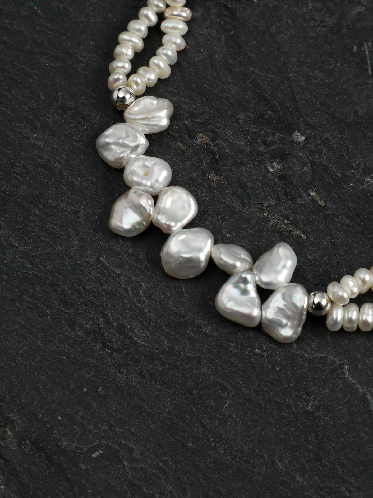 Crashing Surf · Petal Baroque, Coin Pearl & Quartz Cylinder Bracelet