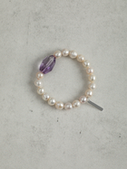 Purple Mist · Freeform Amethyst & Freshwater Pearl Bracelet