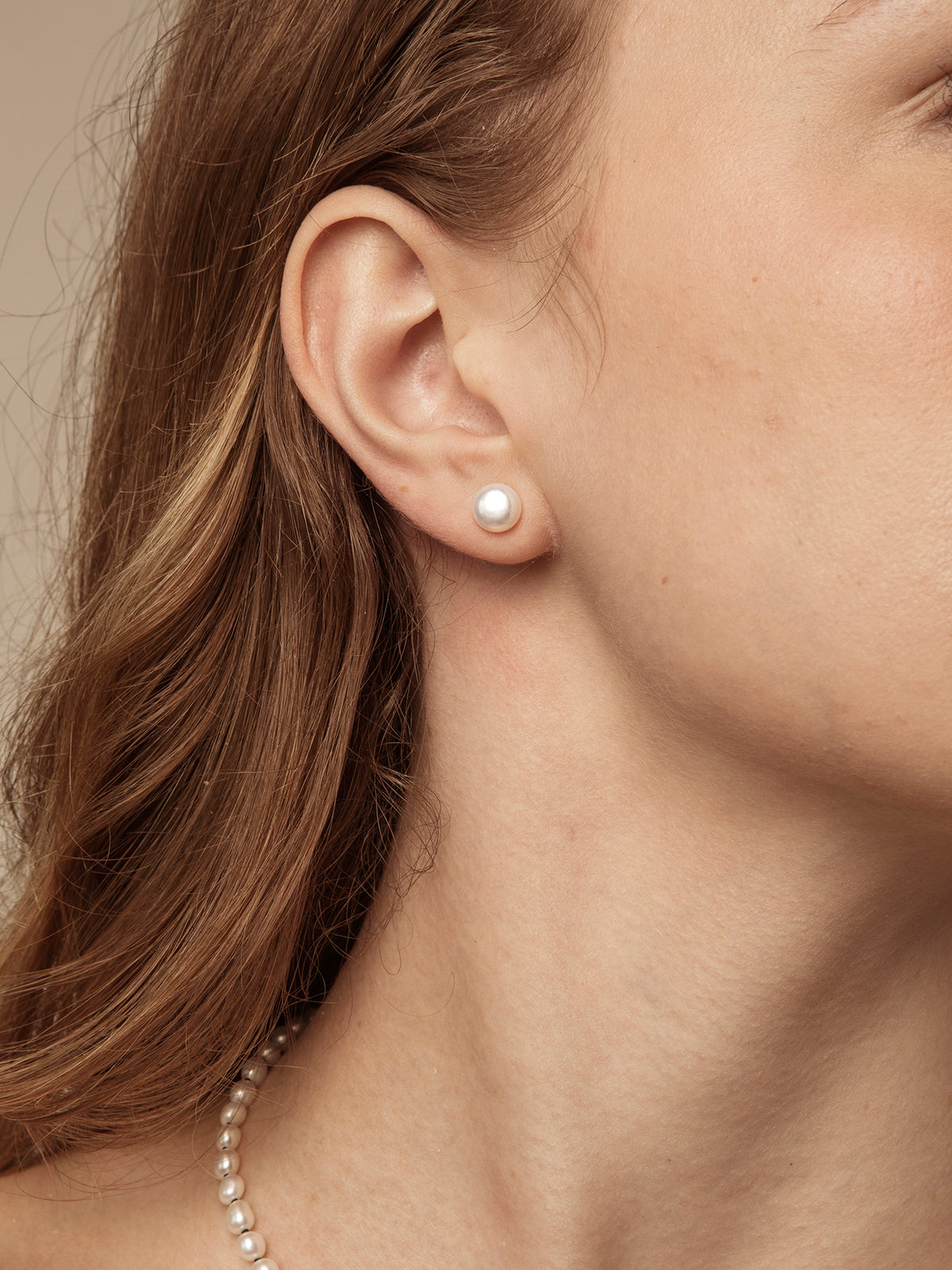 Luminous Glow · 5A Freshwater Pearl Stud Earrings